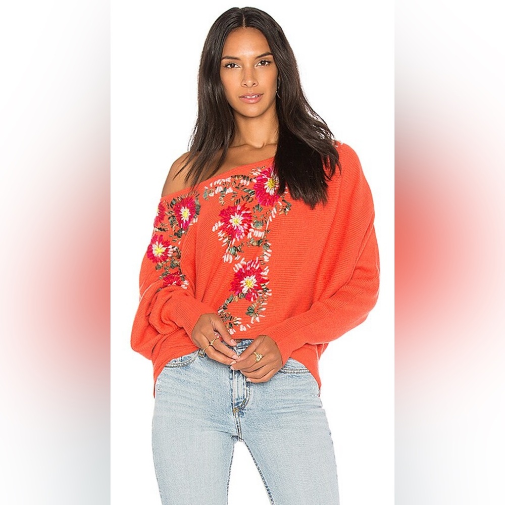 Free People Bouquet Pullover Sweater/ top - Picture 2 of 10